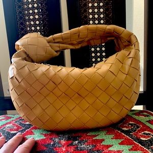 Bottega Veneta mini Jodie bag in Almond